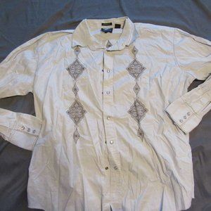 Mens Resistol University Western Rockabilly Pearl Snap Shirt Sz XXL